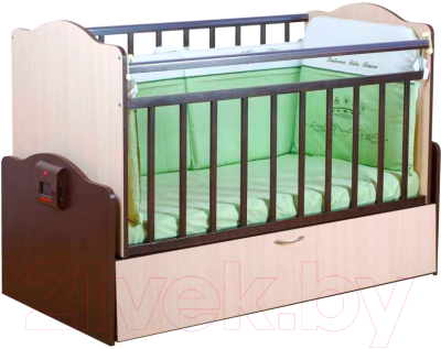 Детская кроватка Daka Baby Укачайка 02 (комбинированный)