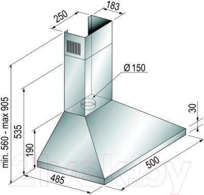 Вытяжка купольная Korting KHC5431X