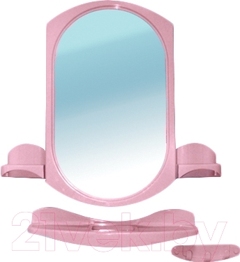 Комплект мебели для ванной Белпласт Купалинка с275-2830 (розовый)