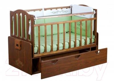 Детская кроватка Daka Baby Укачайка 03 (орех)