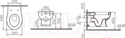 Унитаз подвесной VitrA Efes / 5802B003-0075 - схема