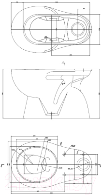Изображение товара Унитаз напольный Керамин Гранд-С Алкапласт Premium (с жестким сиденьем)