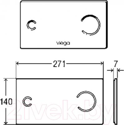 Кнопка для инсталляции Viega 622671 (серый) - схема