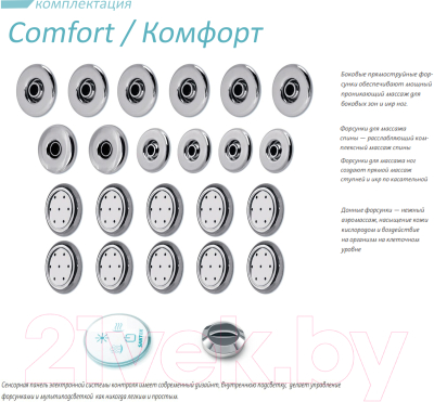 Ванна акриловая Santek Монако 170x70 Комфорт (1WH112379)