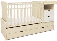 Детская кровать-трансформер СКВ Жираф / 550039-1 / 550049-1 (бежевый/белый) - 