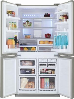 Холодильник с морозильником Sharp SJ-FP97VST - внутренний вид