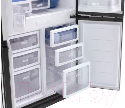 Холодильник с морозильником Sharp SJ-FS97VBK