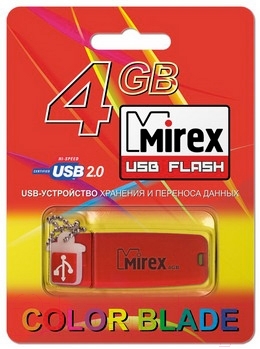 Usb flash накопитель Mirex Chromatic Red 4GB (13600-FMUCRR04)