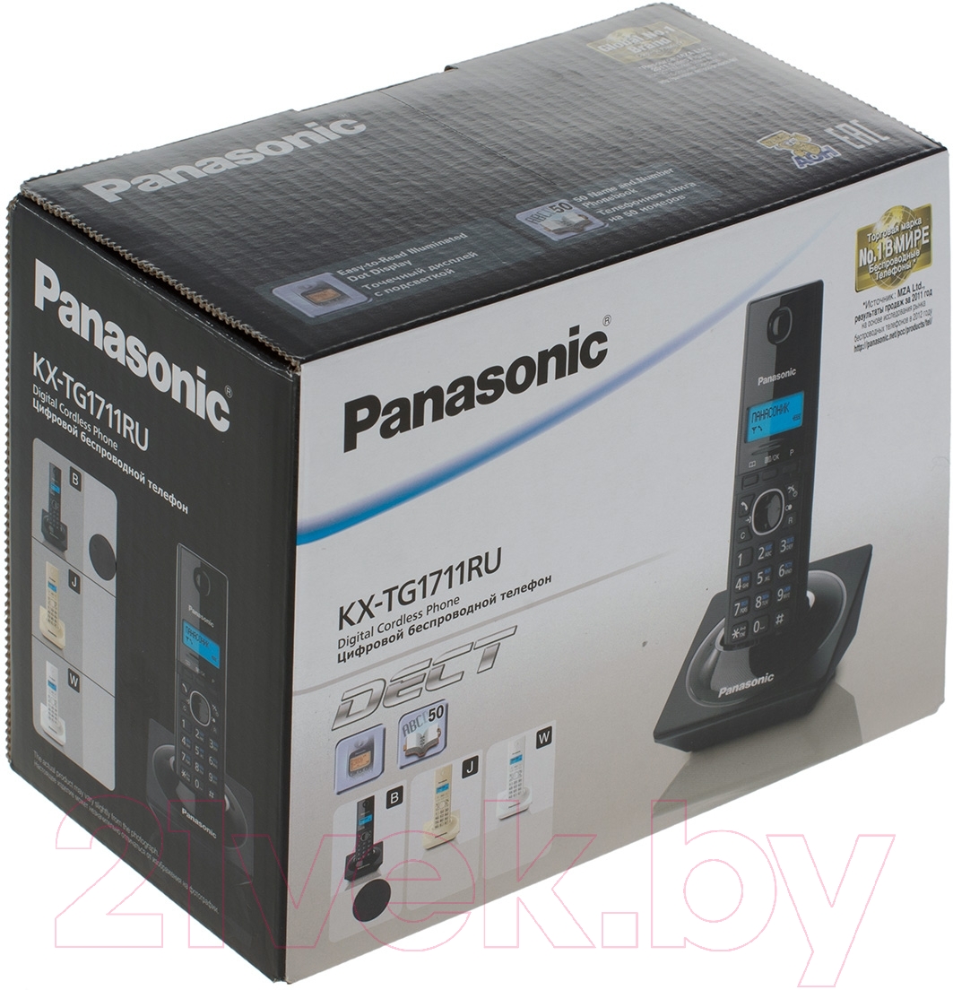 Беспроводной телефон Panasonic KX-TG1711CAB (черный) — фото 3