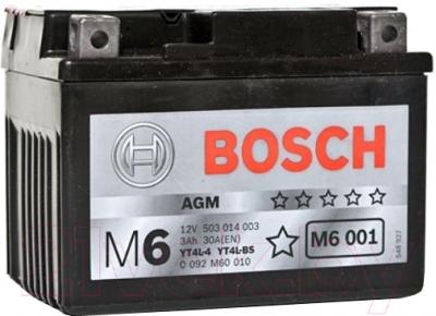 Мотоаккумулятор Bosch M6 YT4L-4/YT4L-BS 503014003 / 0092M60010 (3 А/ч)