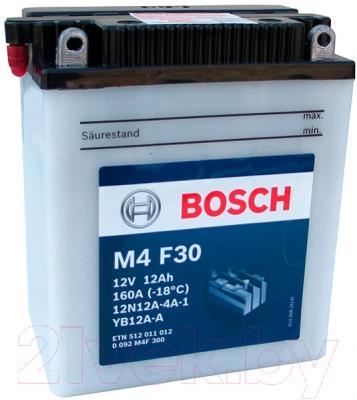 Мотоаккумулятор Bosch M4 12N12A-4A-1/YB12A-A 512011012  (12 А/ч)