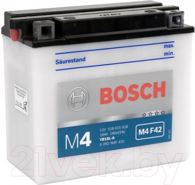 Мотоаккумулятор Bosch M4 YB18L-A 518015018 / 0092M4F420 (18 А/ч)