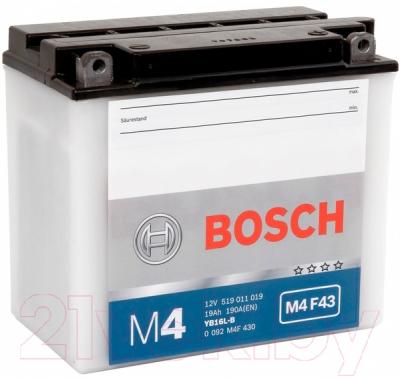 Мотоаккумулятор Bosch M4 YB16L-B 519011019 / 0092M4F430 (19 А/ч)