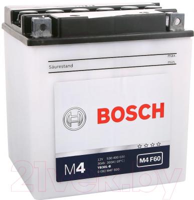 Мотоаккумулятор Bosch M4 YB30L-B 530400030 / 0092M4F600 (30 А/ч)