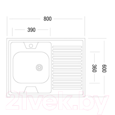 Мойка кухонная Ukinox STD800.600 4C 0R