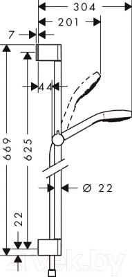 Душевой гарнитур Hansgrohe Croma Select S 26562400