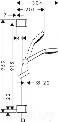 Душевой гарнитур Hansgrohe Croma Select E 26590400