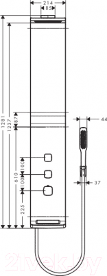 Душевая панель Hansgrohe Raindance Lift 27008000 - схема