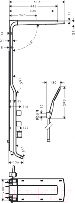 Душевая панель Hansgrohe Raindance Lift 27008400