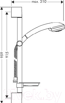 Душевой гарнитур Hansgrohe Croma Vario 27739000 - схема