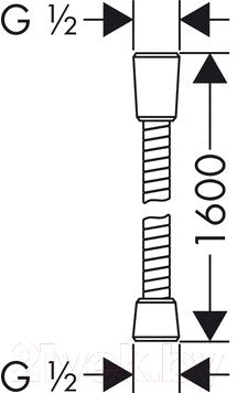 Душевой шланг Hansgrohe Sensoflex 28136000