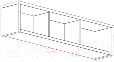 Полка Black Red White Areka S131-SFW/146 (дуб венге)