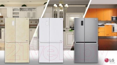 Холодильник с морозильником LG GC-B247SMUV