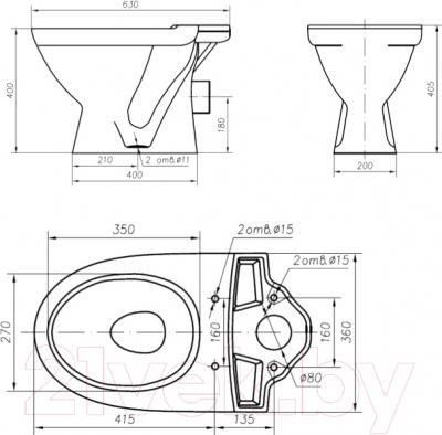 Изображение товара Унитаз напольный Ifo Frisk RS021030000