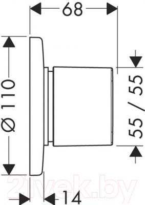 Вентиль скрытого монтажа для смесителя Hansgrohe Metris 31634000 - схема