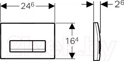 Кнопка для инсталляции Geberit Delta 51 115.105.46.1 - схема