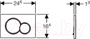Кнопка для инсталляции Geberit Sigma 115.770.KA.5 - схема