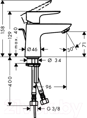 Смеситель Hansgrohe Talis E 80 71702000