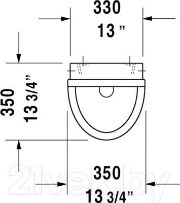 Писсуар Duravit Starck 3 0821350000 - схема