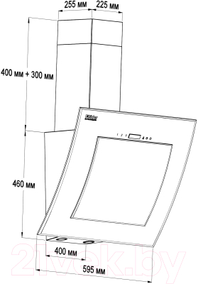 

Вытяжка декоративная Backer, AH60E-TG8L200 Black Glass