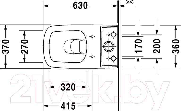 Унитаз напольный Duravit DuraStyle 2155090000