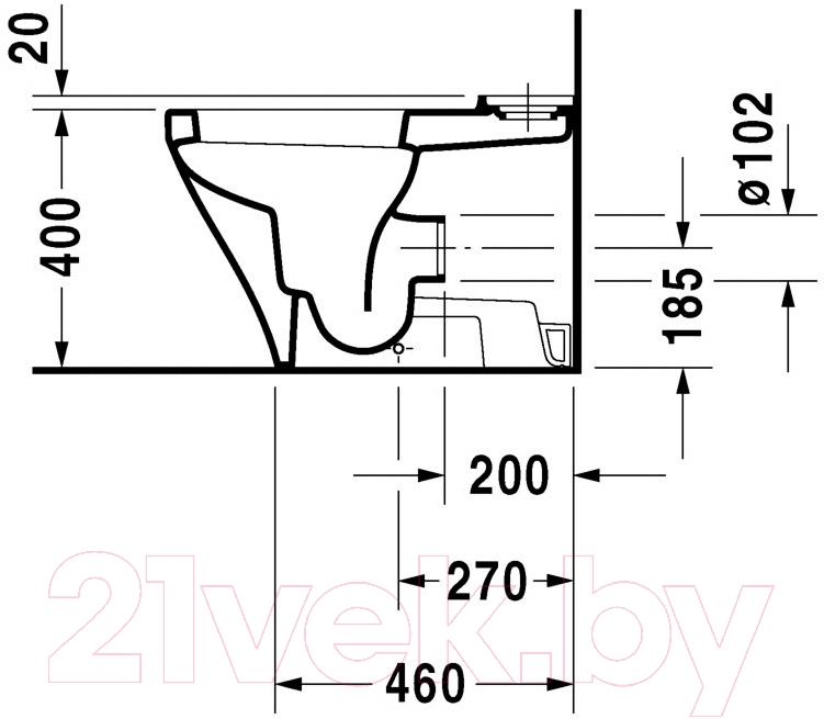 Унитаз напольный Duravit DuraStyle 2155090000