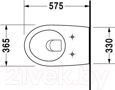 Унитаз подвесной Duravit Architec 2546090064 - схема