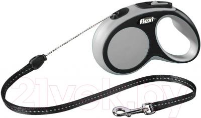 Поводок-рулетка Flexi New Comfort M 5m (трос серый)
