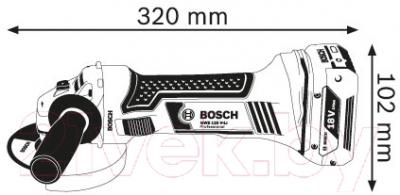 Профессиональная угловая шлифмашина Bosch GWS 18-125 V-LI (0.601.93A.30B)