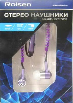 Наушники-гарнитура Rolsen REP-211 (фиолетовый)