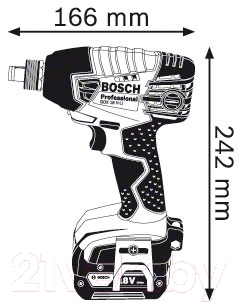 Профессиональный гайковерт Bosch GDX 18 V-LI Professional (0.601.9B8.104)