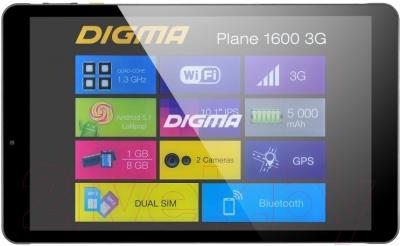 Планшет Digma Plane 1600 8GB 3G (графит)