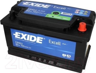 Автомобильный аккумулятор Exide Excell EB802 (80 А/ч)