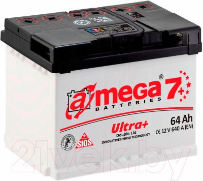 Автомобильный аккумулятор A-mega Ultra Plus 64 R (64 А/ч)