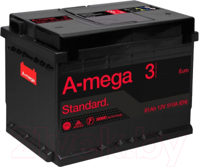 Автомобильный аккумулятор A-mega Standard 61 R (61 А/ч)