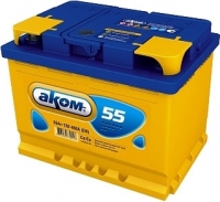 

Автомобильный аккумулятор AKOM, 6СТ-55 Евро / 555000009
