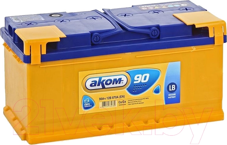 Автомобильный аккумулятор AKOM 6СТ-90 Евро / 590001019