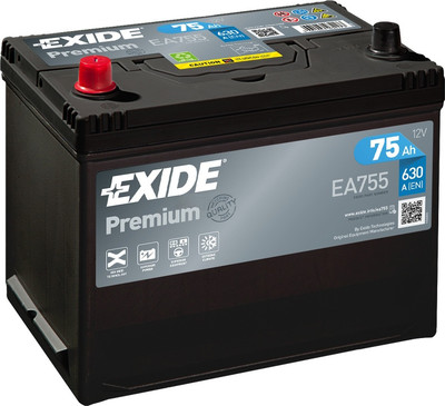 Автомобильный аккумулятор Exide Premium EA755 (75 А/ч) - 