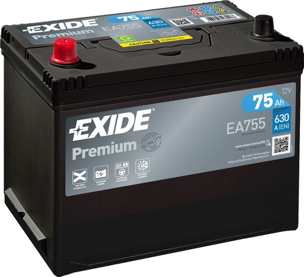 Автомобильный аккумулятор Exide Premium EA755