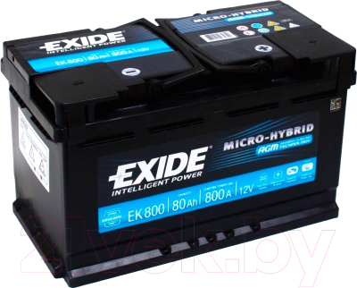 Автомобильный аккумулятор Exide Hybrid AGM EK800 (80 А/ч)